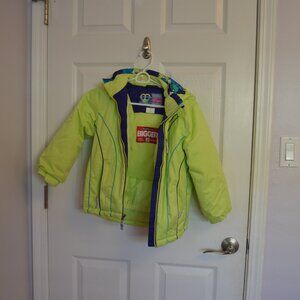 Neon Green Ski Jacket Kids